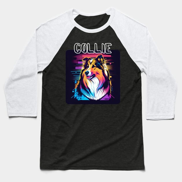 Graffiti Style - Cool Collie 6 Baseball T-Shirt by PD-Store